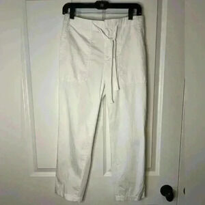 Lou & Grey White Crop Pants